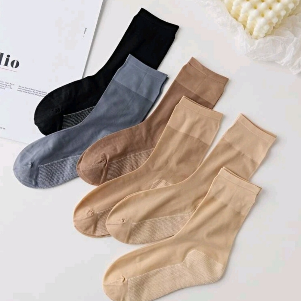 6pairs Solid Crew Socks
